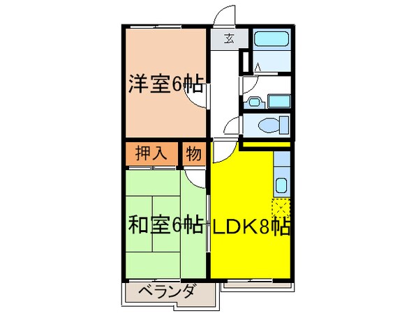 ファミール２号棟の物件間取画像